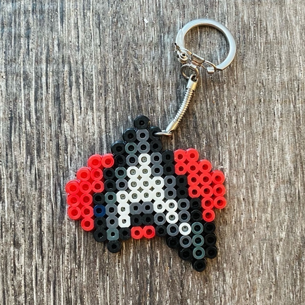Star Trek Logo keychain handmade perler beads